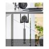 Yamazaki Jitsugyo 3711 Under Table Carpet Cleaner Holder Black Approx. W20 x D7 x H8cm Tower Adhesive Cleaner Storage Case Quickly Used