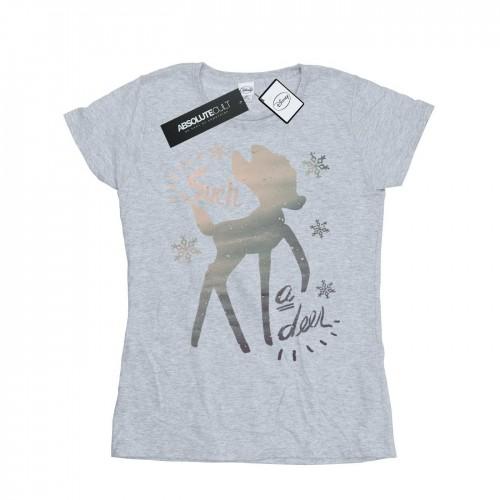 

Disney Womens/Ladies Bambi Winter Deer Cotton T-Shirt XXL білий