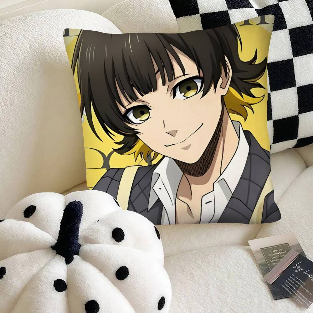 Cartoon Character Meguru Bachira Fashion Square Pillowcase Bedroom Sofa Room Ins Decoration Leisure