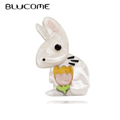 Broche spéciale en acrylique en forme d'animal de dessin animé, en forme de lapin, pour femmes et enfants, robe, chapeau, épingle Hijab