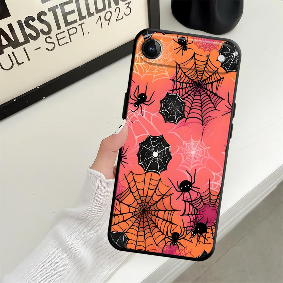 Pumpkin Spider Black Soft Phone Cover Case for iPhone 13 12 11 17 Pro Max 17Air XR XS Max 7 8 15 16 14 Plus