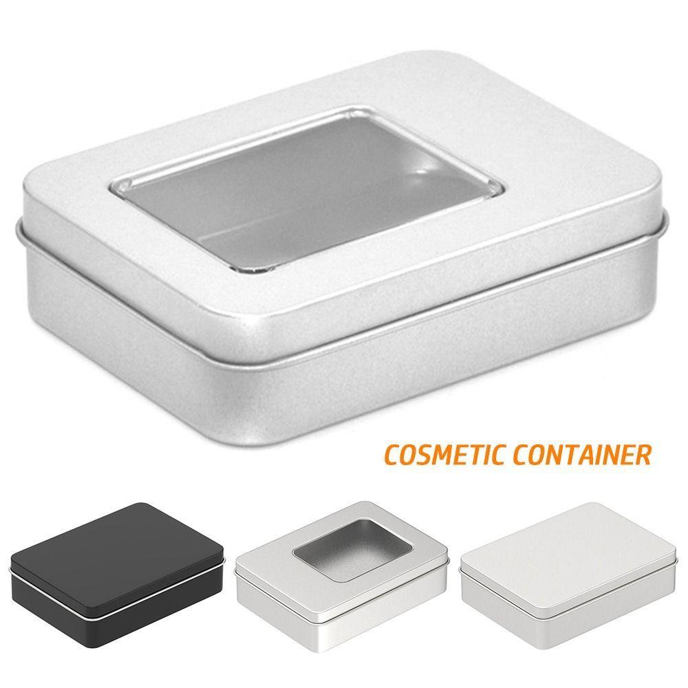 Scatola Rettangolare Piccola in Metallo per Carte da Gioco Custodia per Carte Collezionabili Organizer Scatola di Latta Vuota Contenitore per Caramelle Cosmetici per la Casa