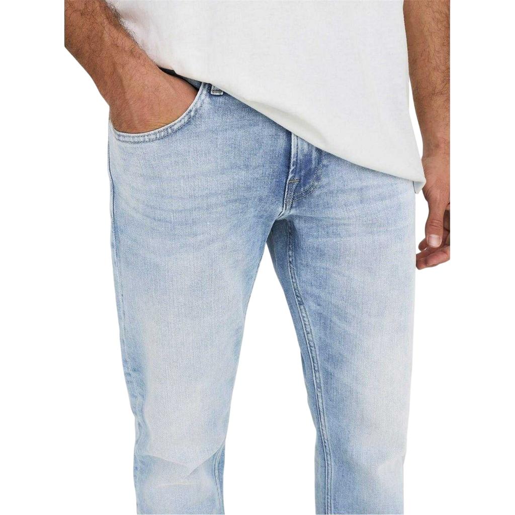 Only and Sons Mens Tai Logo Tapered Jeans