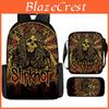 Slipknot Digital Print Backpack Combo Breathable Oxford Fabric For Teens School Supplies