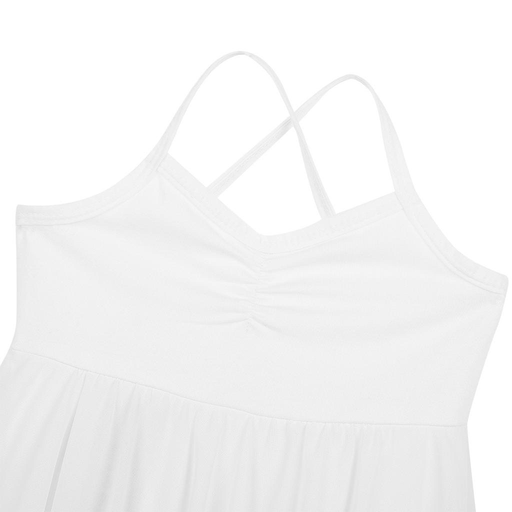 Girls Chiffon Ballet Leotard Dress Elegant Dancewear for Ballet Performances Practice