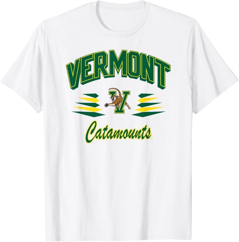 

Vermont Catamounts Retro Diamond White Officially Licensed T-Shirt S