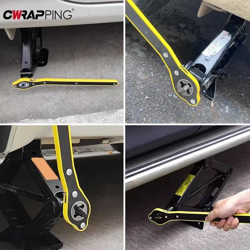 Car Labor-Saving Jack Ratchet Wrench Heavy Duty Ergonomic Handle Garage Maintenance Ratchet Lever Spanner Key Car Repair Tool