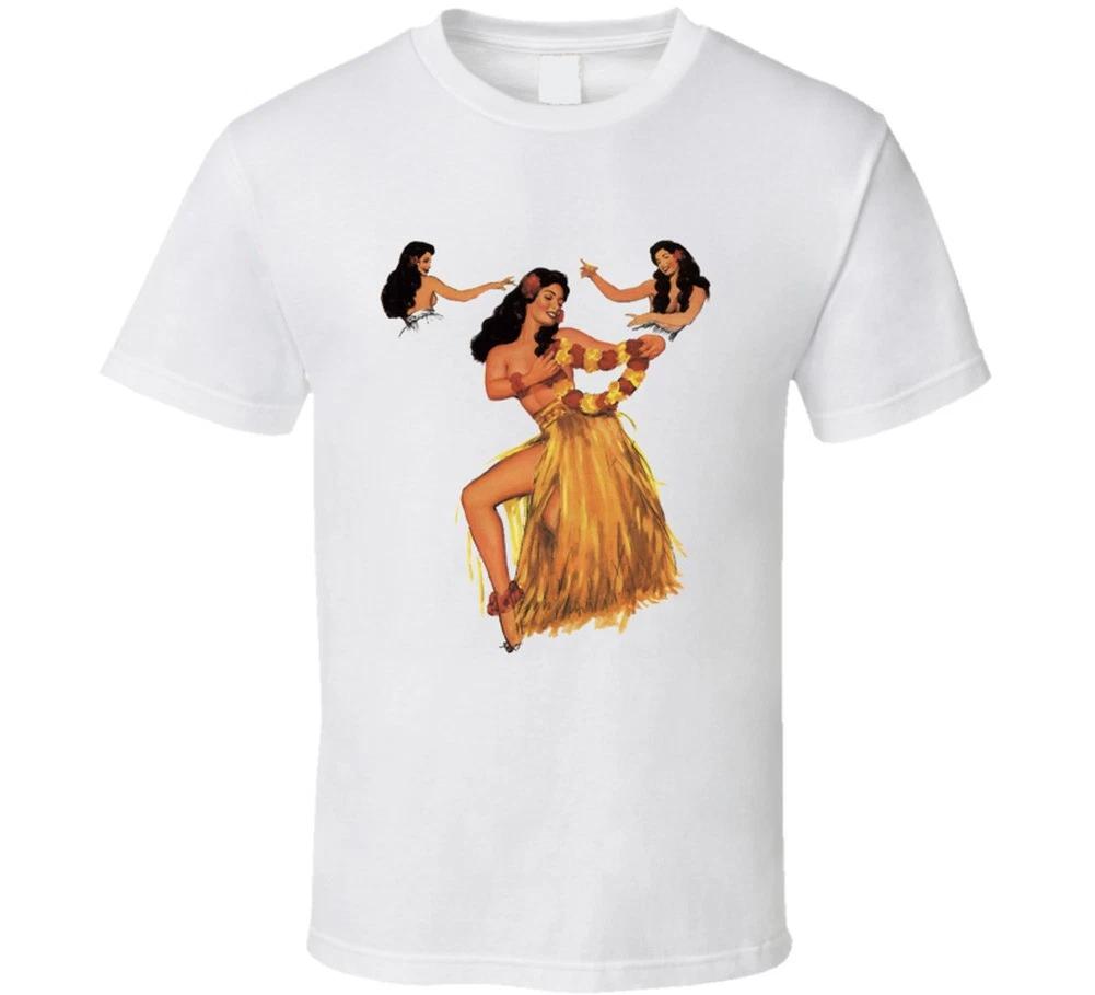 

Graceful Hula Retro T-shirt Vintage Tee 50s 60s Sexy Pinup Girl Hawaiian Tiki 3XL