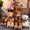 80/100CM 4 Colors Bear With Included Scarf Stuffed Animals Bear Plush Toysets Bear Doll Lovers Birthday Present Infant Present