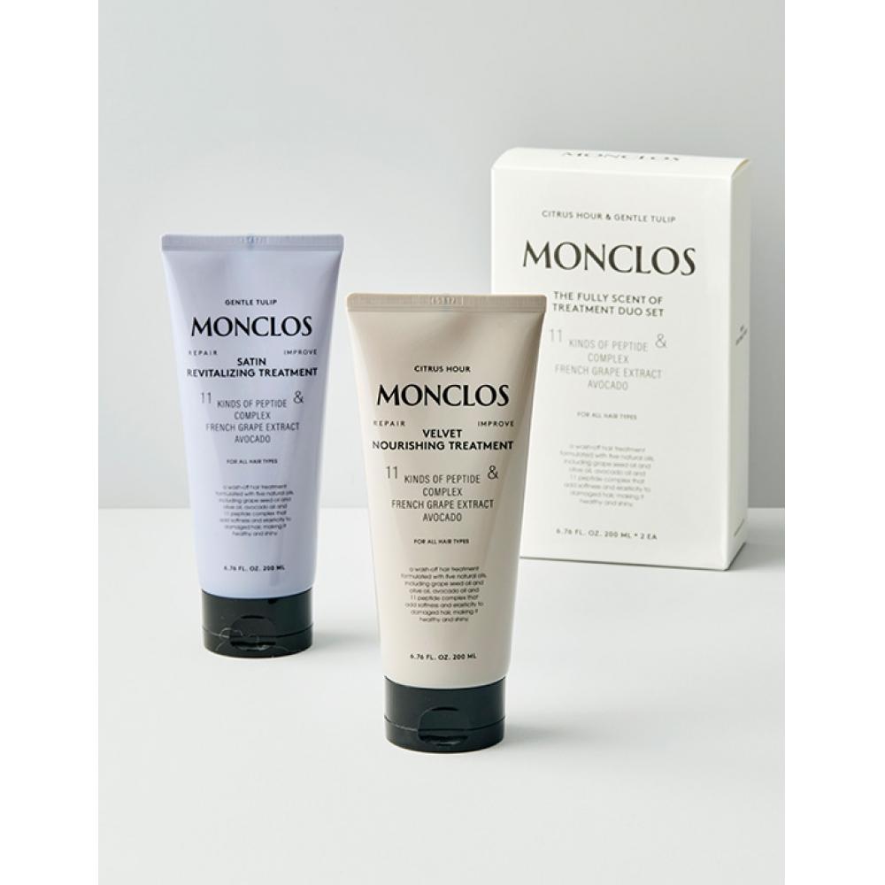 Monclos Curly Exclusive Набор 1+1 С ароматом Pulley Treatment Бархатное лечение Восстанавливающее лечение