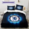 Chelsea FC Pattern Bedding Quilt Set  Home Decoration  Gift (1 * duvet cover + 2 * pillowcase  without core)