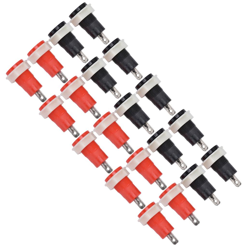 10 Pairs Binding Post Safety Type Brass Welding Terminal for 4mm Banana Plug Connector 1KV 32A