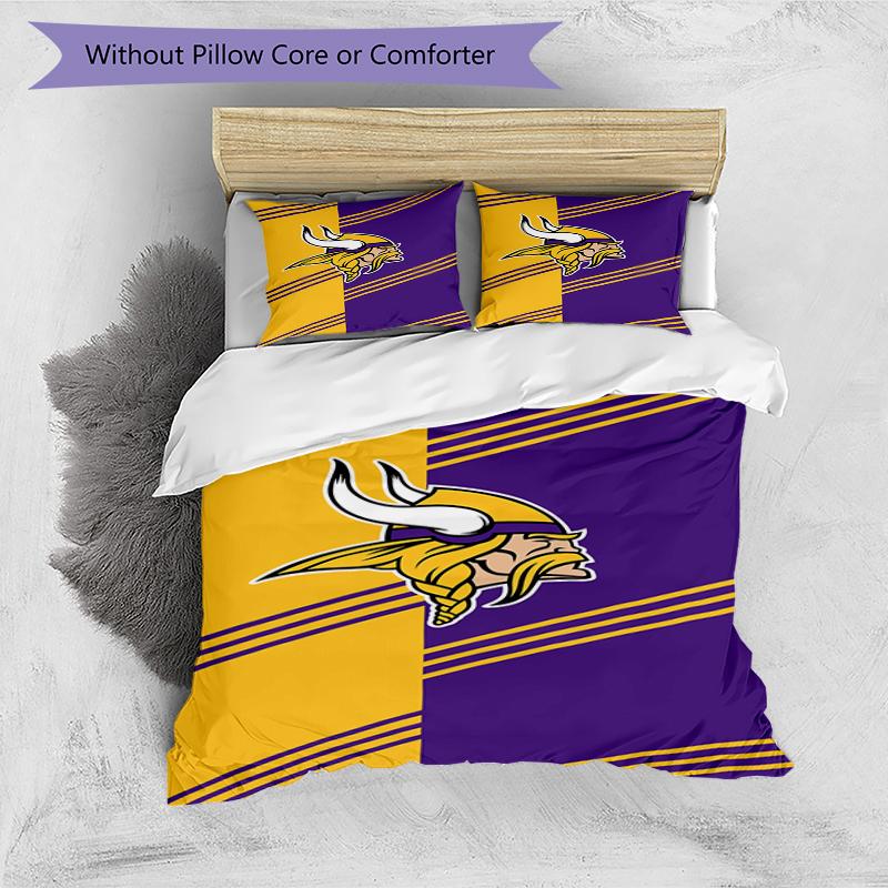 Vikings Pride Design Bed Bedding Set 1 Duvet Cover + 2 Pillowcases Soft Breathable Household Bed Linens