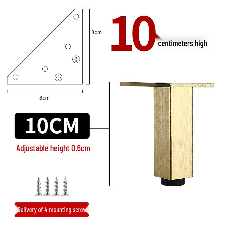 Adjustable Aluminum Alloy Furniture Legs for Cabinets, Sofas, Coffee Tables, TVs, and Beds