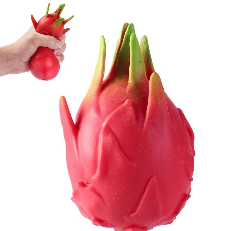 

Jumbo Dragon Fruit Squishy Stress Relief Toy, Realistic Slow Rising Fruit Squeeze Sensory Toy For Home Office Adults (As shown-14281)-