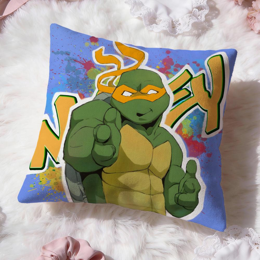 m-Mutant Ninja Turtles Cushion Cover Premium Comfort Reversible Pillow Cove -Two in One Design for Any Room & Car Interior