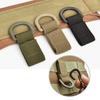 D-Rings Clip with Hook for Backpacks Accessory Tactic Webbing Attachment Strap D-Rings Adaptor for Bag Waist Key Holder