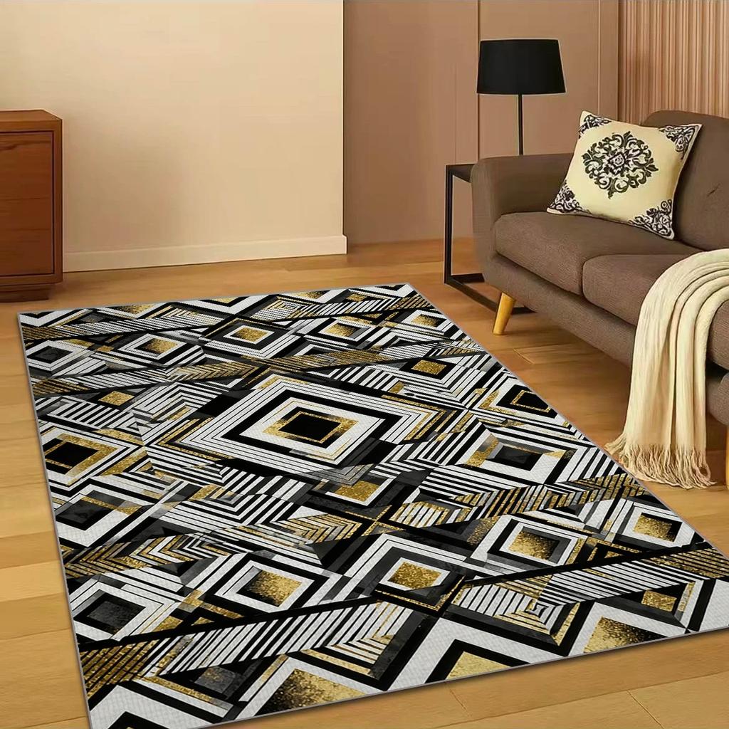 Luxury Moroccan Design Carpet Non Slip Area Rug for Dining Room Living Room Bedroom Floor Mat Home Decor Geometric Pattern Mat