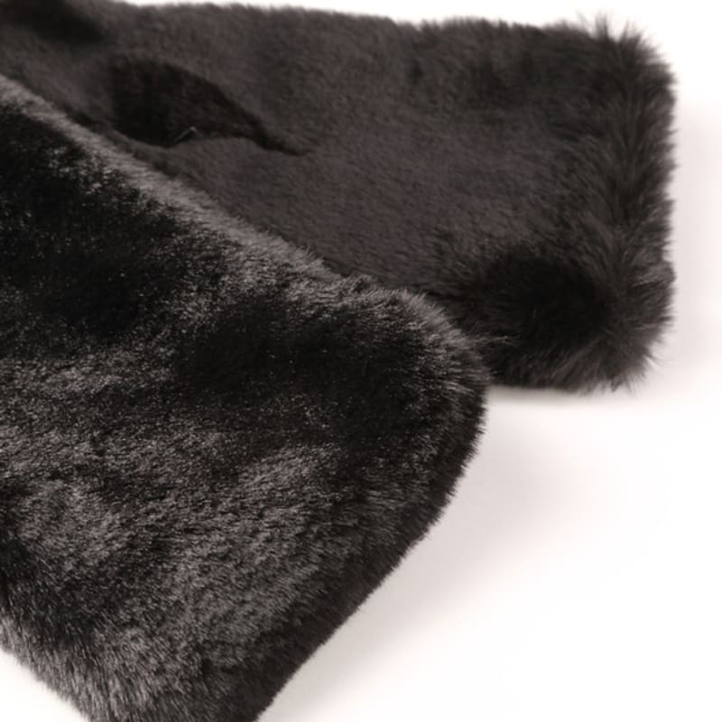 LALA Fur Široká šála - Černá