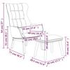 Relax Chair with Footstool Cream Fabric