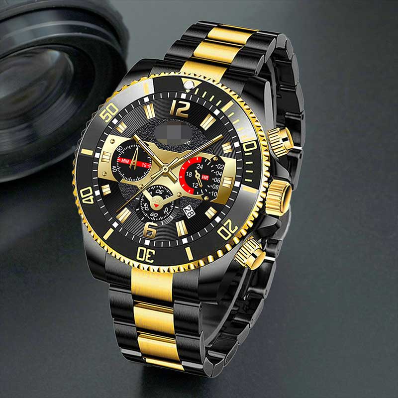 Explosive Multi-functional Fashion Light Luxury Waterproof Luminous Steel Band Men's Quartz Watch
