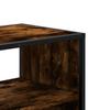 TV Stand Smoked Oak 80 x 31 x 39.5 cm Engineered Wood and Metal