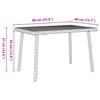 Brown Rectangular Garden Coffee Table 60X40X37 Cm