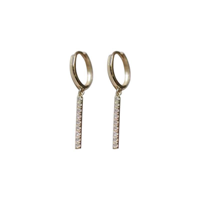 

Серьги Frosty Wind Женская волейбольная команда с одной длинной прямой пуговицей-палочкой Темпераментная подвеска-кнопка