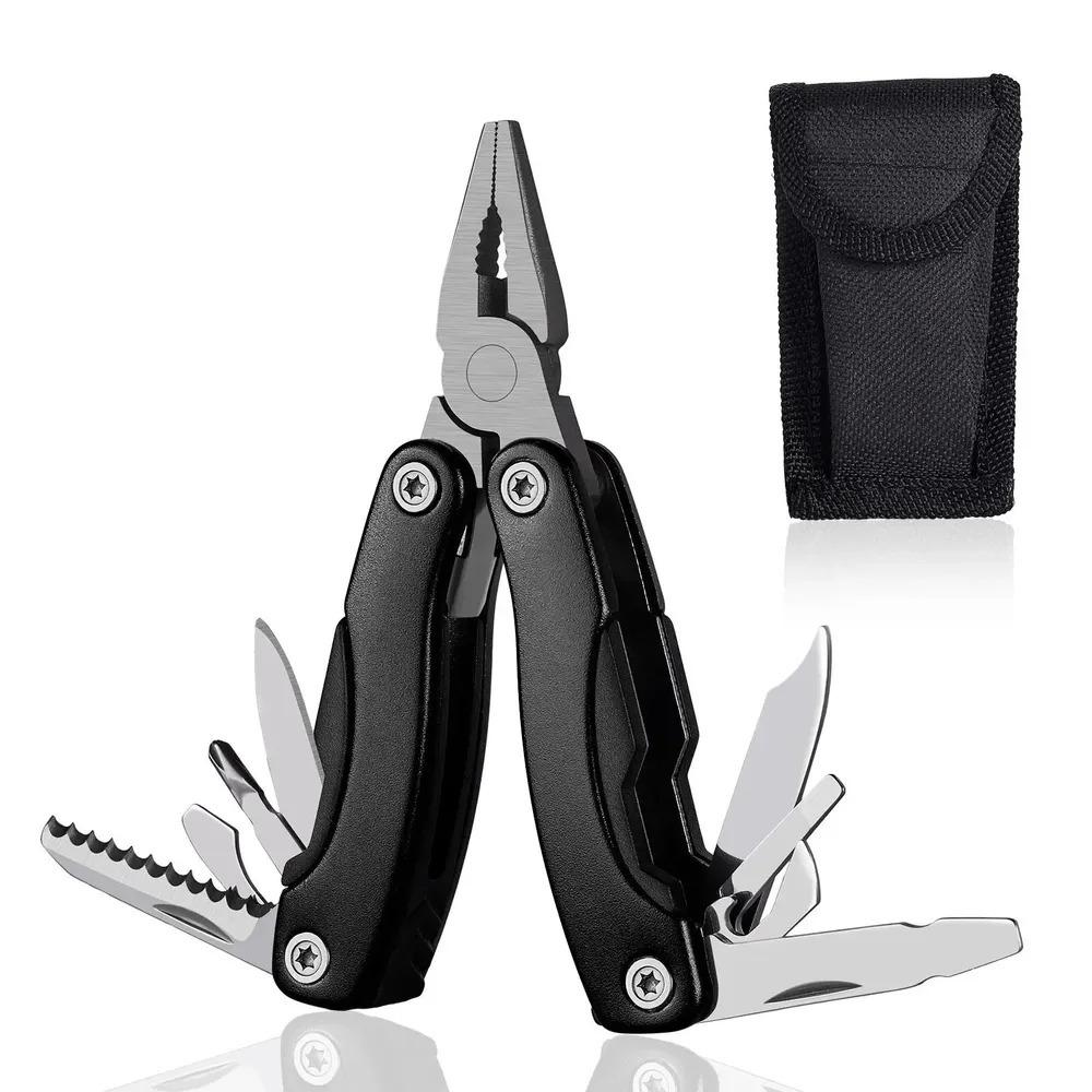 Compact Foldable Multi-tool: Aluminum Shell Pliers & Knife