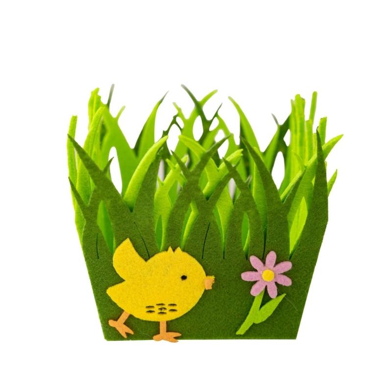 Barevný velikonoční netkaný košík s krásným vzorem Ideální pro rodinná setkání a školní aktivity Snadno se čistí