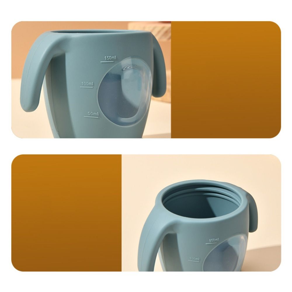 Learning Cup Cartoon Water Bottle Silicone Transparent Cups Fashion Baby Silicone Sippy Cup Baby