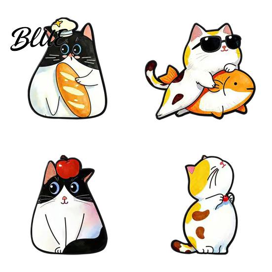Cat Jewelry Brooch Pin Cartoon Design Zinc Alloy with Full