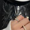 Korean Zircon Ring: Niche, Fashionable, Adjustable Luxury for Women