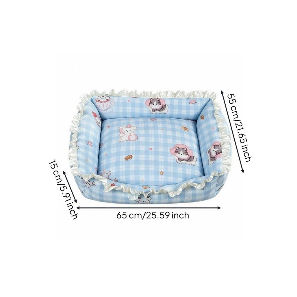 Soft Pet Bed with Raised Sides Cozy for Everyday Napping