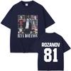 Heated Rivalry Ilya Rozanov Hollanov 81 Tshirt Men Women Clothing Harajuku Oversized T Shirts Male Fashion Vintage Streetwear