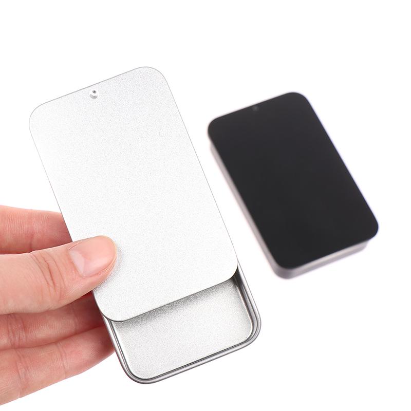 80*50*15mm Mini Iron Box Slide Cover Storage Box Portable Tin Boxes Container