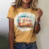 Summer Cartoon Car 3D Printed T-shirts Street Casual Fashion Short Sleeved Round Neck Women's T-shirts