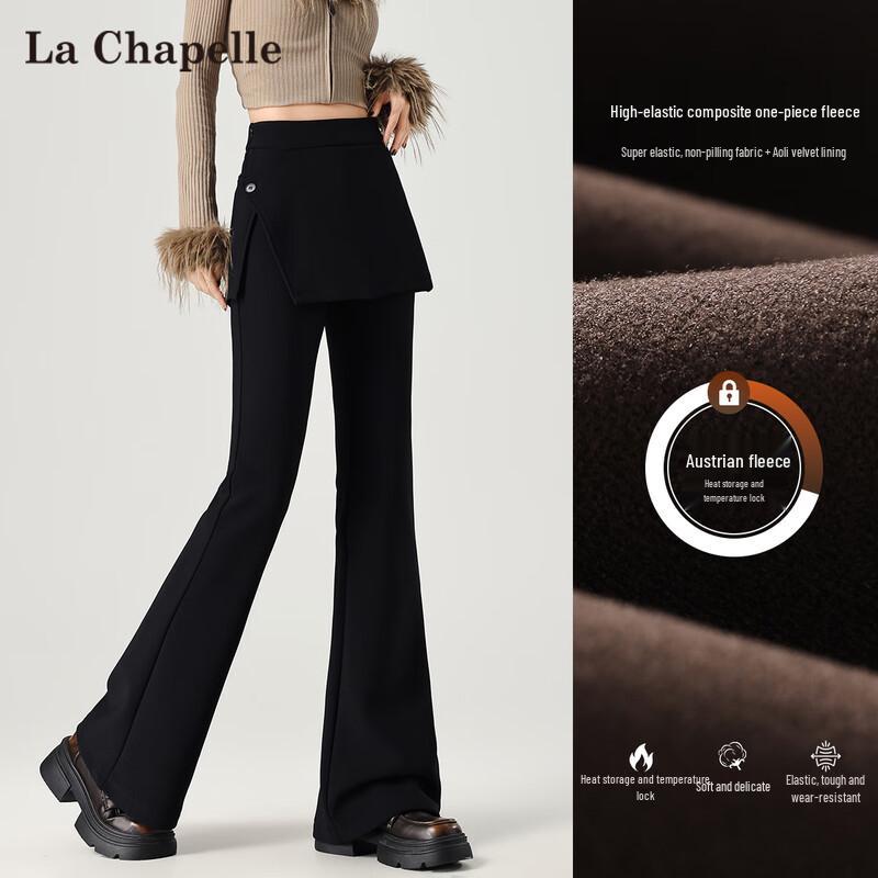 

La Chapelle Women s Fleece-Lined Faux Two-Piece Flare Skort 2XL