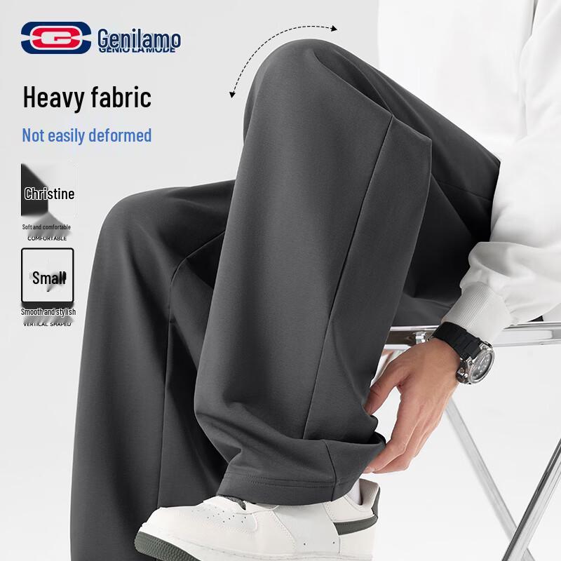 Men s Casual Knitted Straight-Leg Sport Trousers 2XL