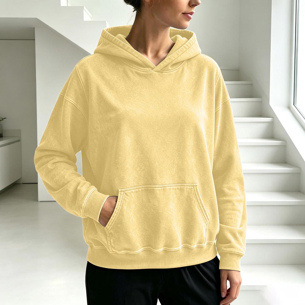 Women's Casual Hooded Pullover Sweatshirt - Comfortable Fashion Hoodie for Everyday Wear