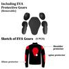 Herren Damen Sommer Stil Atmungsaktive Motorradjacke Nacht Hohe Sichtbarkeit Motorrad Reitmantel mit 5 Stück Protektoren JK-21