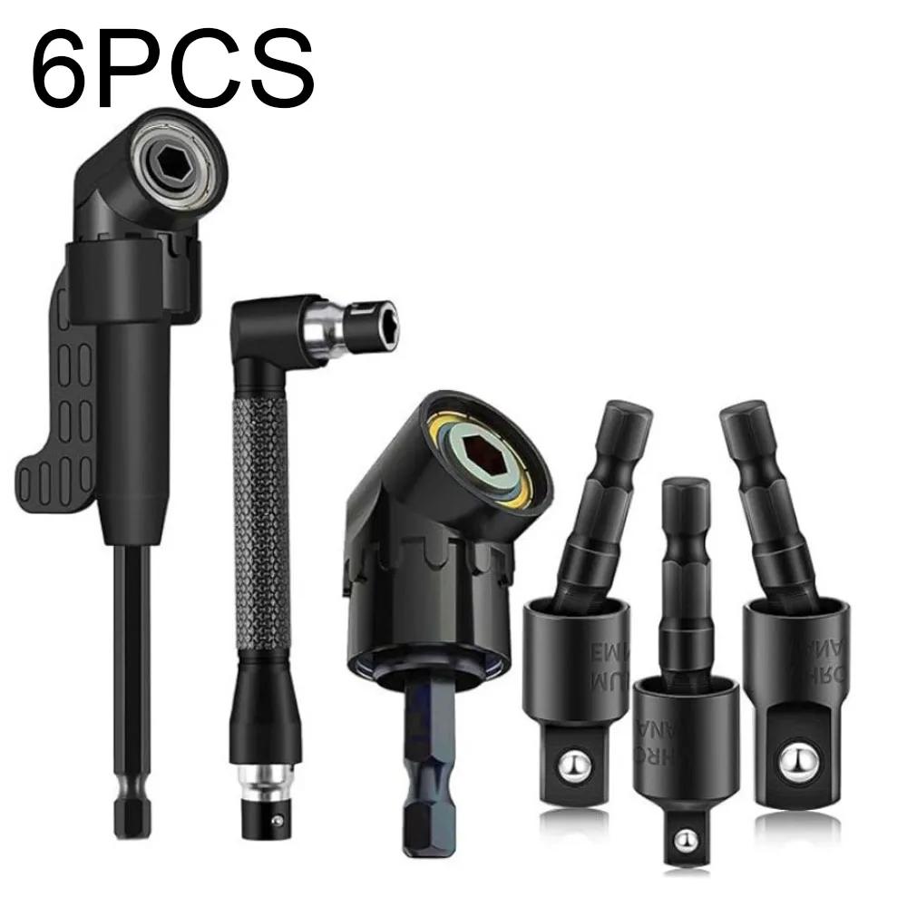 

Flexible Drill Bit Extension Set Rotatable Socket Adapter Hex Shank 105° Right Angle Drill Screwdriver 90° Angled Bit Kits