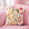 Bl Anime The T-Tyrant Falls In Love Cushion Cover Pillowcase Short Plush Invisible Zipper Room Sofa Cushion Cover