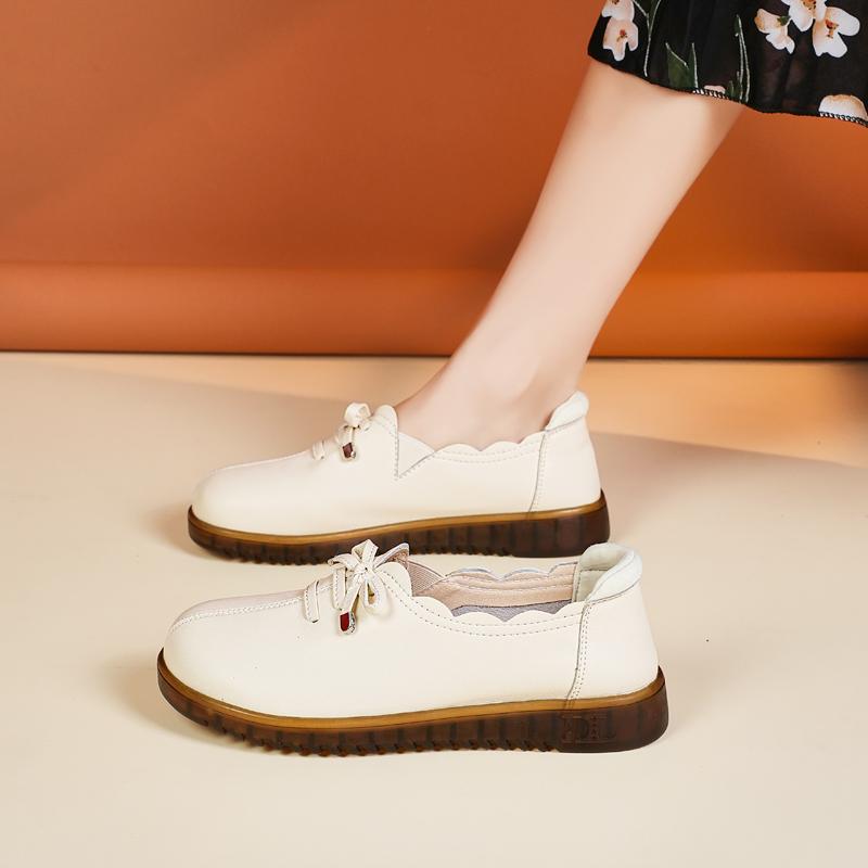 Damskie mokasyny skórzane buty płaskie do jazdy codzienne buty do chodzenia minimalistyczne letnie buty ciążowe dla dziewczyny plus size