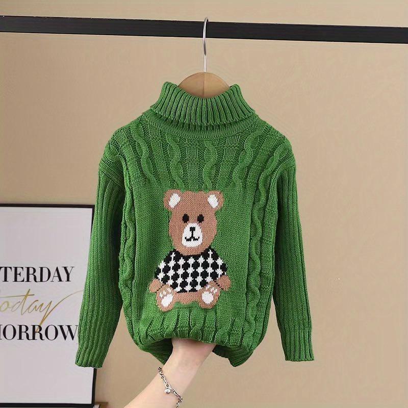 New Children's Sweater with Velvet for Boys, High Collar for Girls, Undercover