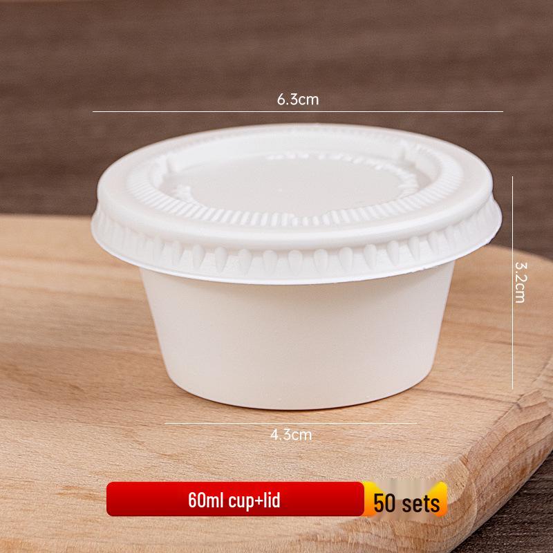 Cornstarch Disposable Sauce Containers: Portion-Controlled Boxes for Takeaway, Frozen Condiments, Dipping Sauces, and Sealed Small Ingredients