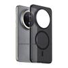 Premium Anti-Fingerprint Magnetic Case Huawei Mate 70 Pro/Pro+, Universal Slim Luggage Striped Frosted Personalized Transparent Outer, Black