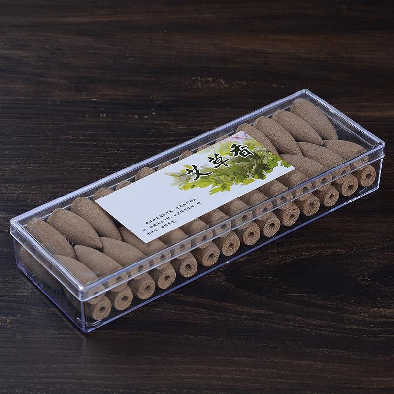 50 Capsules/box of Backflow Incense Cone Aloes Sandalwood DIY Home Office Backflow Smoke Appreciation Meditation Sedation