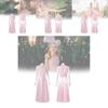 Enchanting Glinda Costume Dress For Women Featuring Vibrant Pink Corset Style Design For Magical Wicked Cosplay