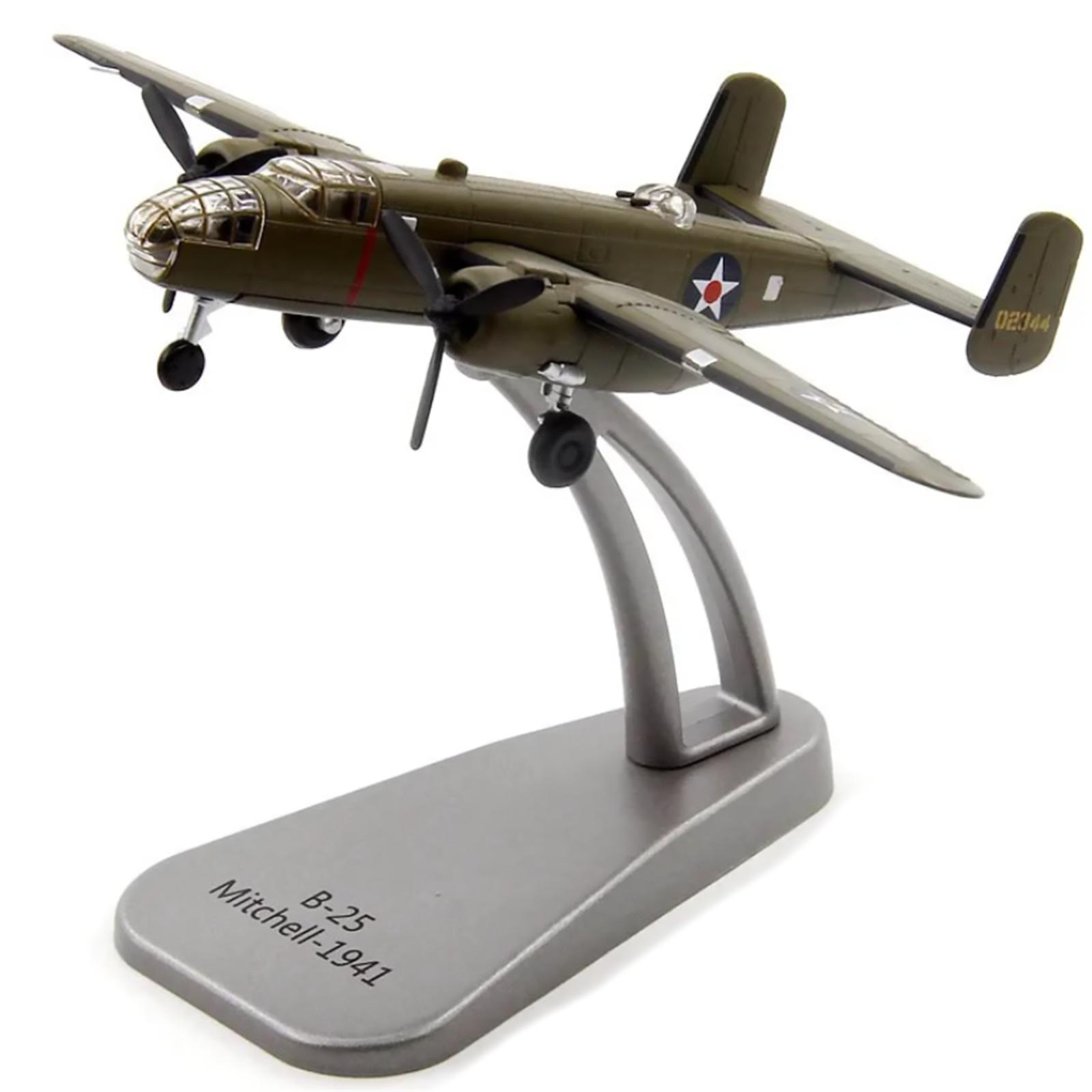 Масштаб 1/144 Сплав Армейский Зеленый Бомбардировщик B-25 Митчелл Модель Самолета Истребитель Самолет Сувенир Коллекция Игрушки Для Ребенка Взрослого Подарок United States